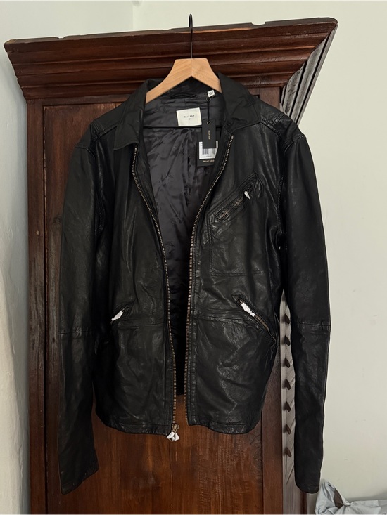 Billy Reid Jackets & Blazers - Billy Reid Black Leather Zip Jacket NEW
